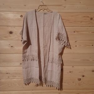 Valentina Naldi Made In Italy 100% Linen With Fringe OS